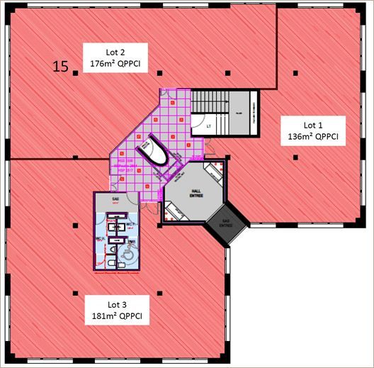 Location Bureaux 599 m² divisibles à partir de 107 m²