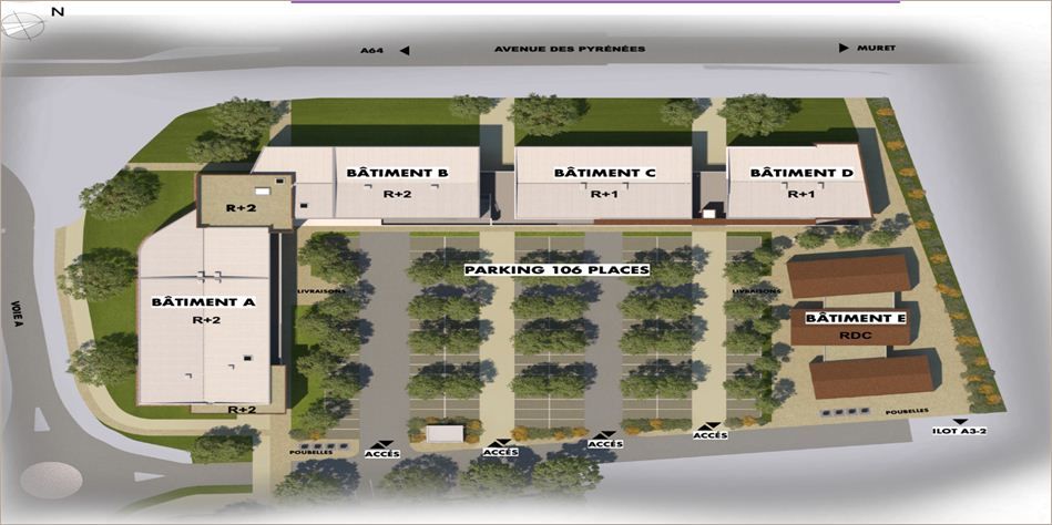 Location Commerce/boutique 1098 m² divisibles à partir de 228 m²