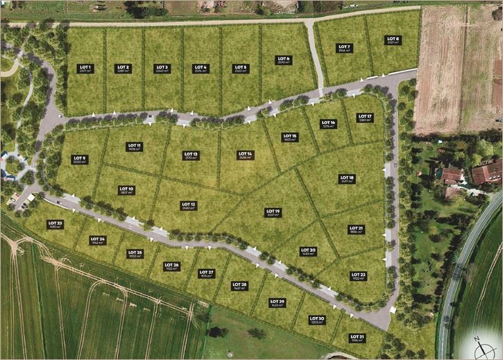 Vente Terrain 58606 m² divisibles à partir de 1033 m²