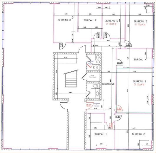 Location Bureaux récents 180 m² non divisibles