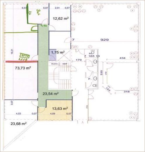 Location Bureaux récents 171 m² non divisibles