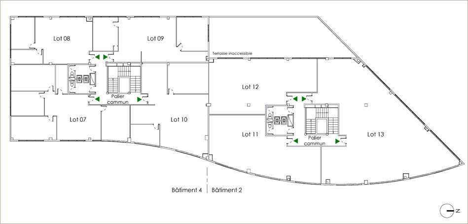 Location Bureaux récents 349 m² divisibles à partir de 114 m²
