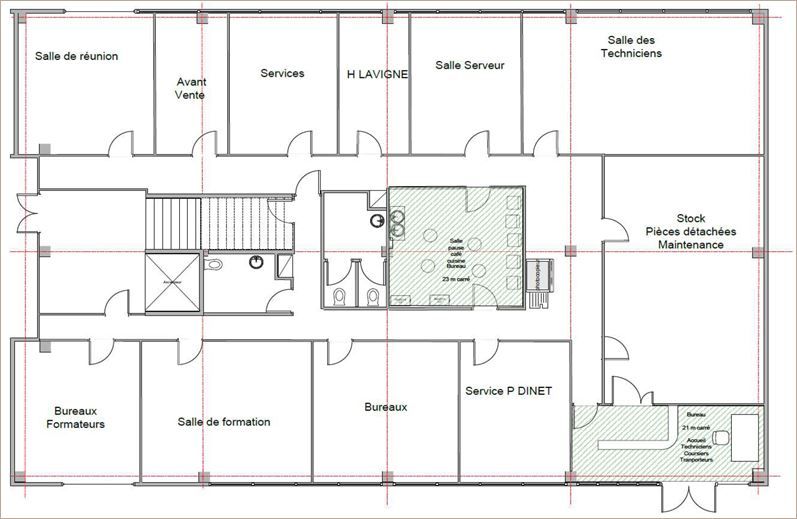 Location Bureaux récents 1000 m² divisibles à partir de 500 m²