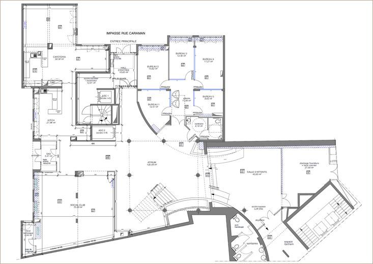 Location Bureaux récents 3583 m² divisibles à partir de 200 m²