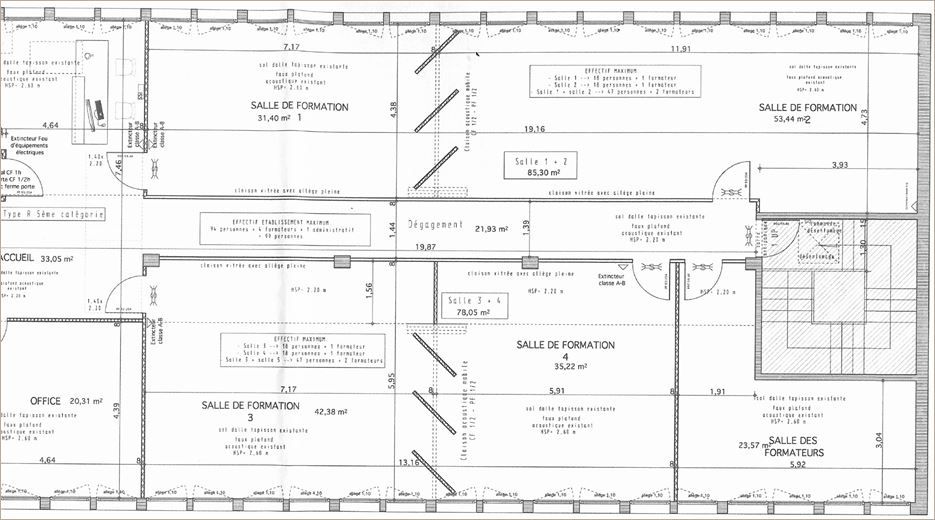 Vente Bureaux 264 m² non divisibles