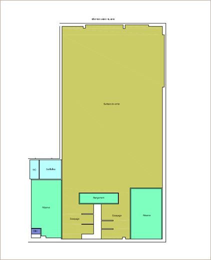 Location Commerce/boutique 475 m² divisibles à partir de 197 m²