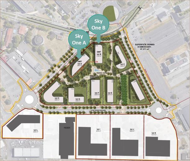 Location Bureaux neufs 11394 m² divisibles à partir de 3000 m²