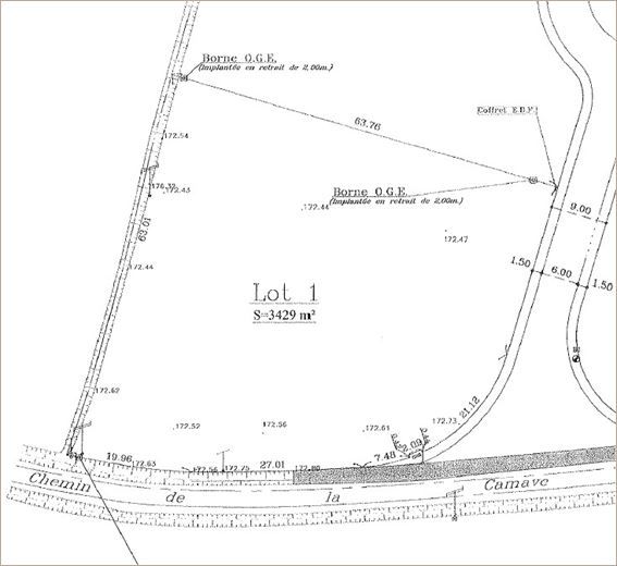 Vente Terrain 3429 m² non divisibles