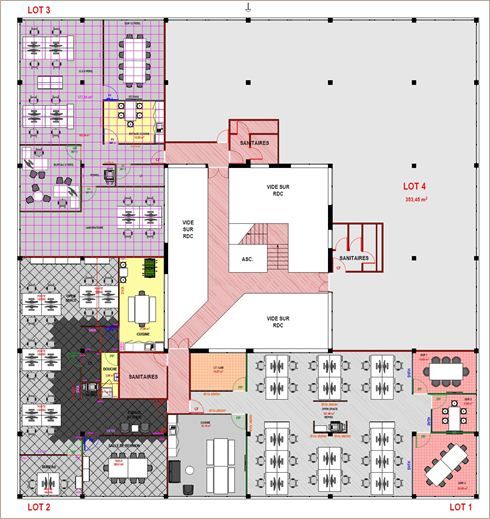 Location Bureaux récents 580 m² divisibles à partir de 198 m²