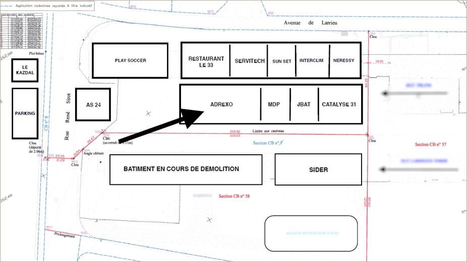 Location Locaux d'activité 476 m² non divisibles