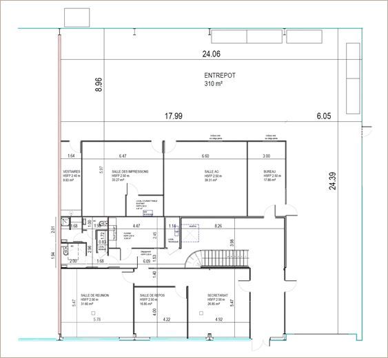 Location Locaux d'activité 700 m² non divisibles