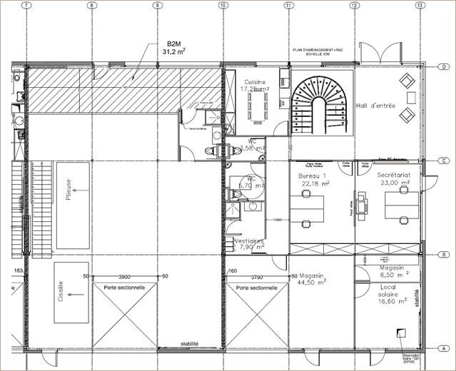 Location Locaux d'activité 600 m² non divisibles