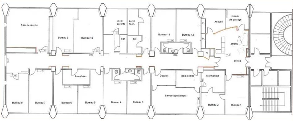 Vente Bureaux récents 448 m² non divisibles