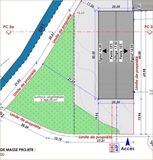 Location Locaux d'activité 1000 m² divisibles à partir de 250 m²