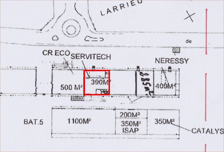 Location Locaux d'activité 380 m² non divisibles