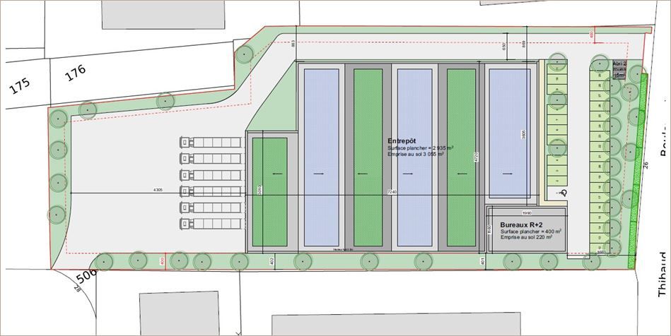 Location Locaux d'activité 3335 m² non divisibles
