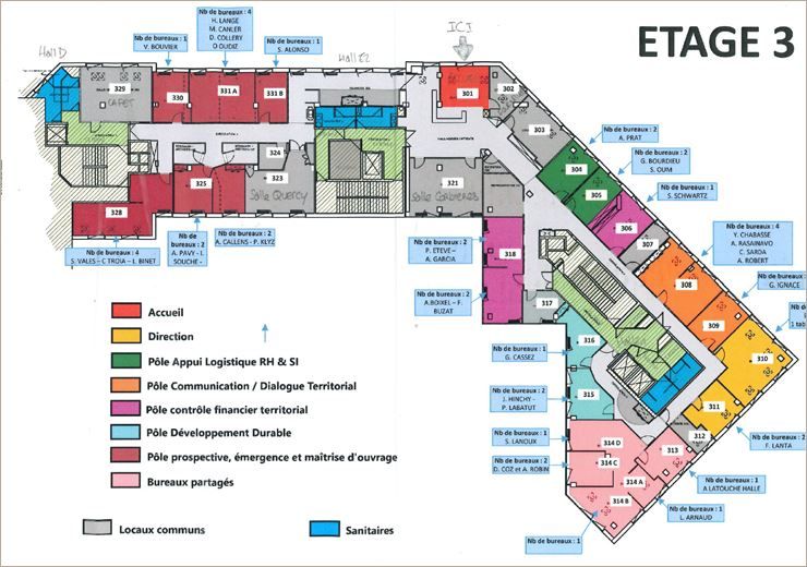 Location Bureaux récents 2076 m² divisibles à partir de 1033 m²