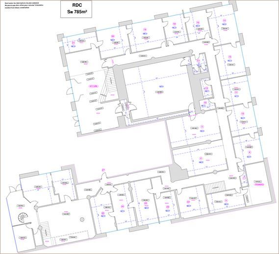 Vente Bureaux restructurés 1376 m² non divisibles