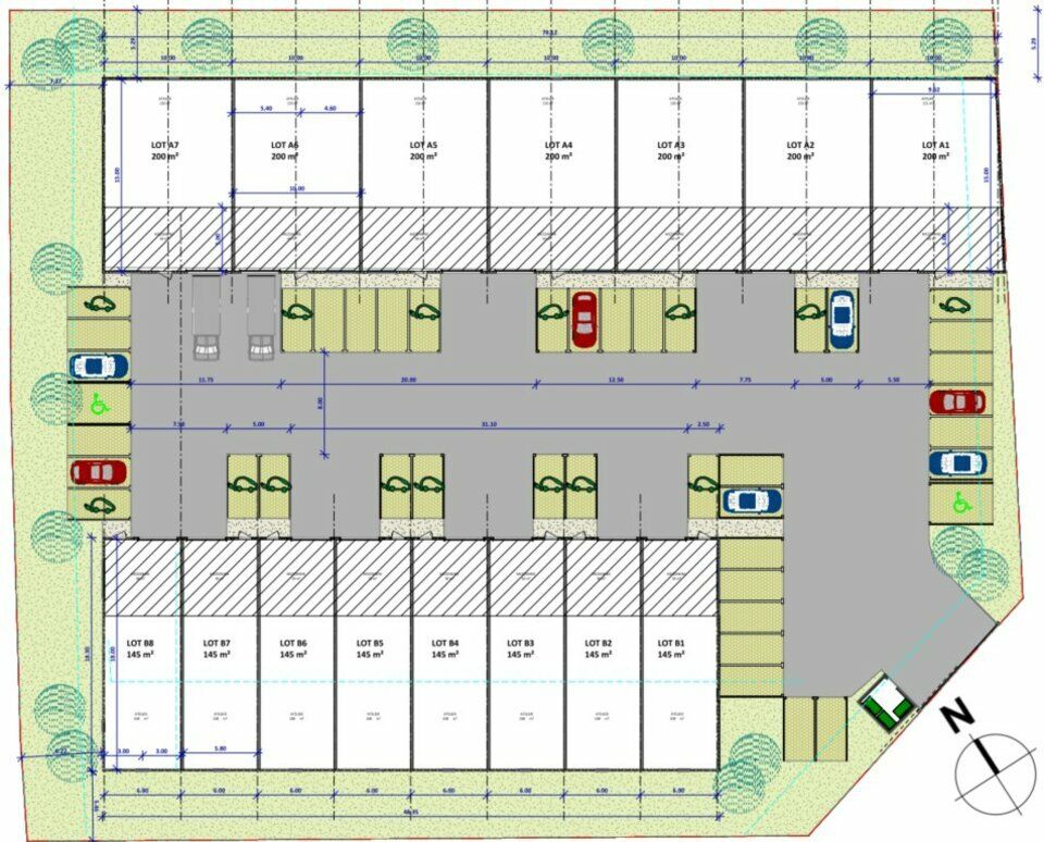 Location local d''activites 2552 m² divisibles à partir de 144 m²