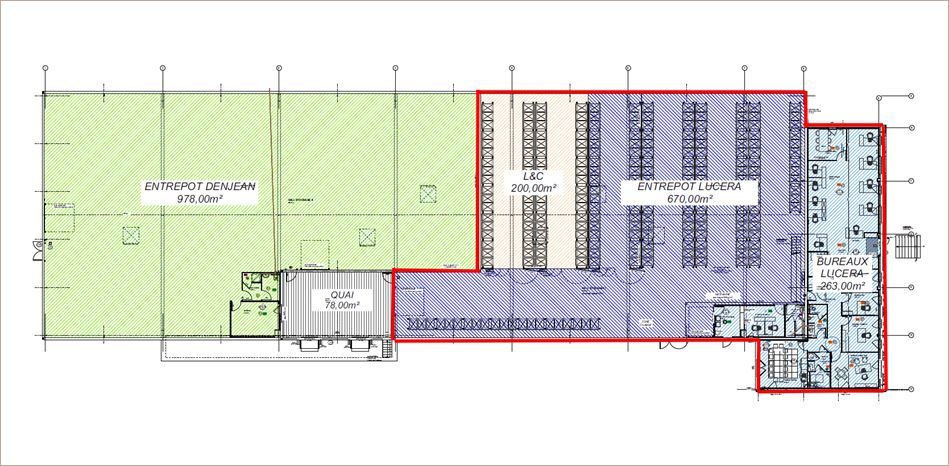 Location Locaux d'activité 1158 m² non divisibles