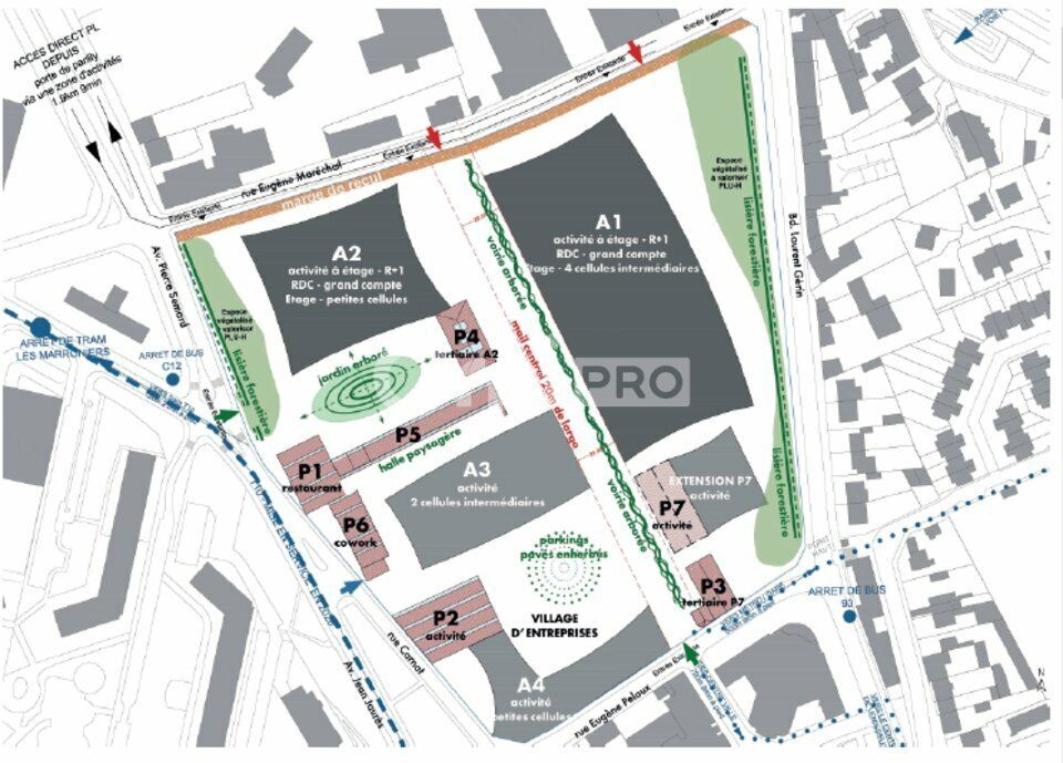 Location local d''activites 595 m² non divisibles