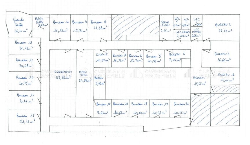 Vente bureaux 626 m² non divisibles