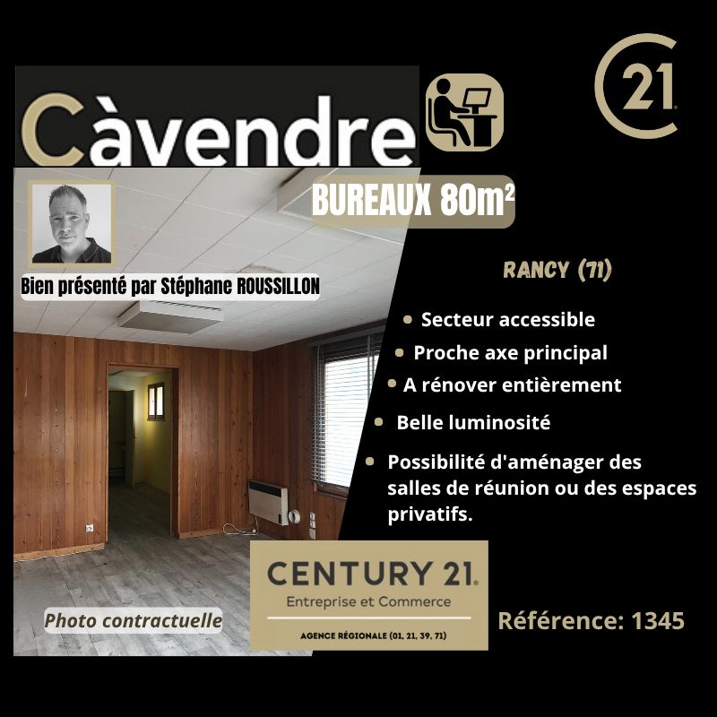 Vente bureaux 80.00 m² à RANCY