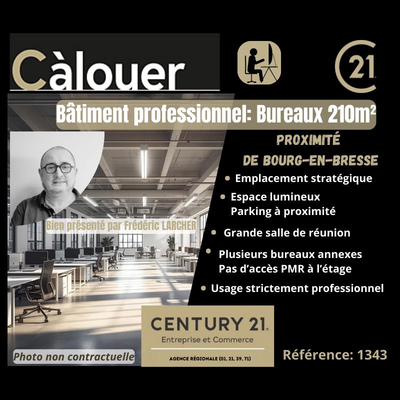 Location bureaux 210.00 m² à BOURG EN BRESSE