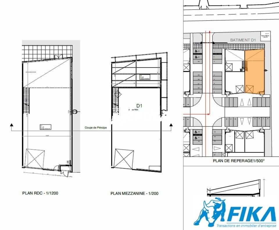 Vente local d''activites 607.7 m² divisibles à partir de 120 m²