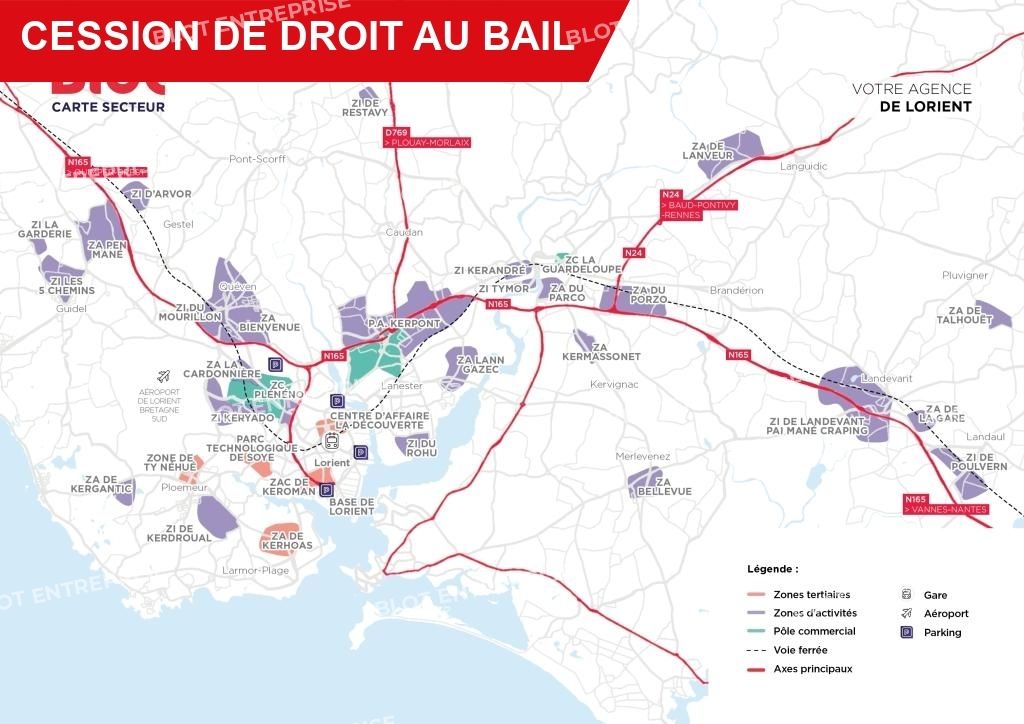 Location local commercial 85 m² non divisibles