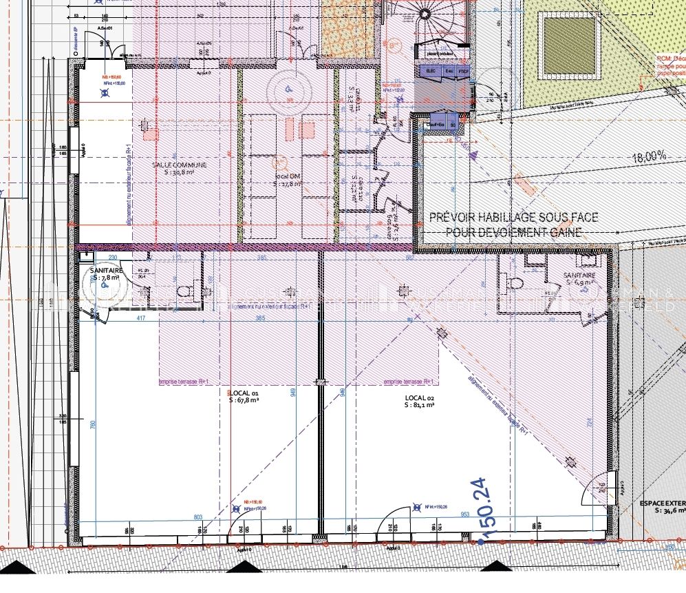 Vente locaux commerciaux 150 m² divisibles à partir de 69 m²