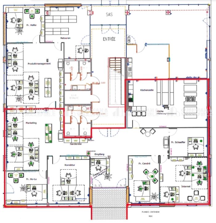 Location bureaux 384 m² non divisibles