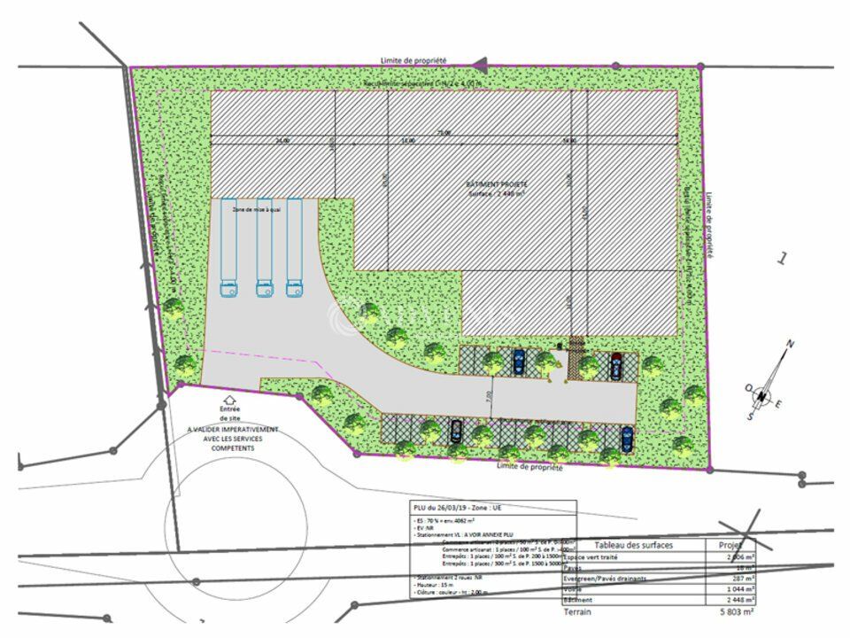 Vente local d''activites 2400 m² non divisibles