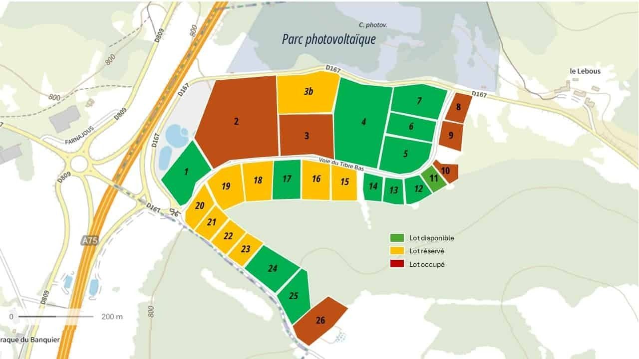 Vente terrain 29576 m² divisibles à partir de 3962 m²