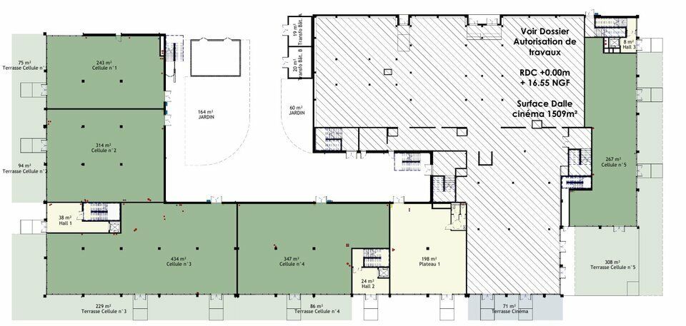 Vente bureaux 224 m² non divisibles