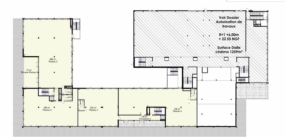 Vente bureaux 378 m² non divisibles