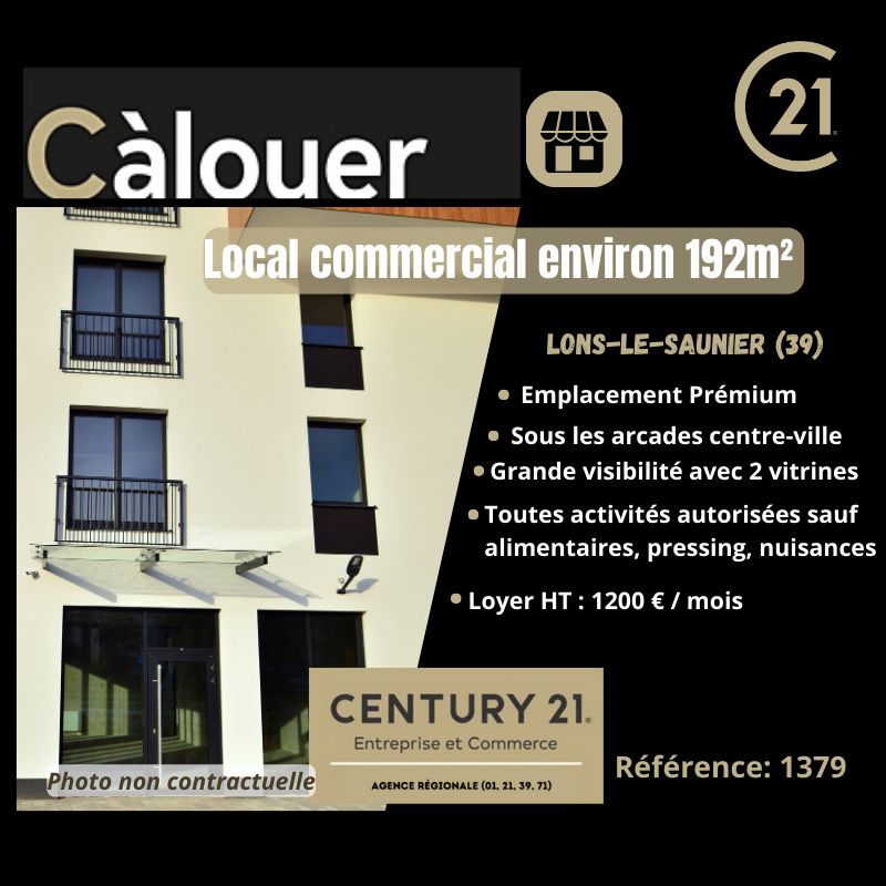 Location local commercial 192.00 m² à LONS LE SAUNIER