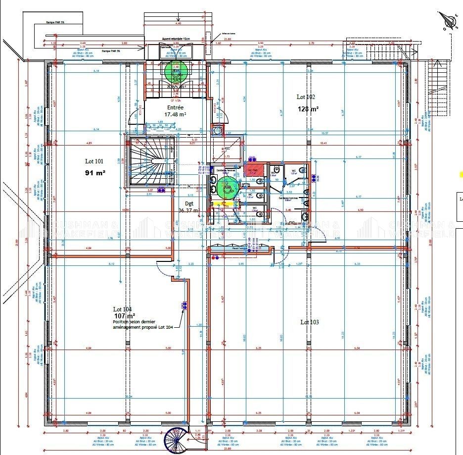 Vente bureaux 719 m² divisibles à partir de 91 m²