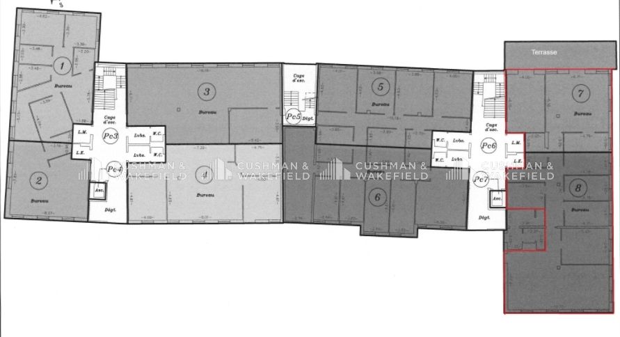 Location bureaux 288 m² non divisibles