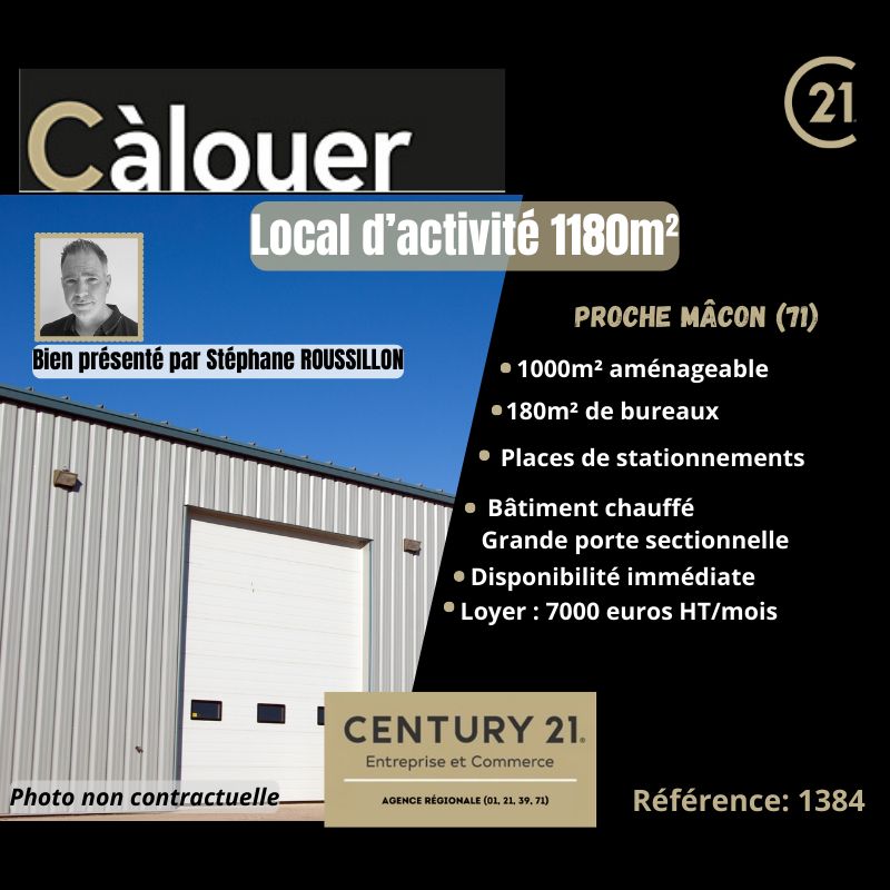 Location local 1180.00 m² à MACON