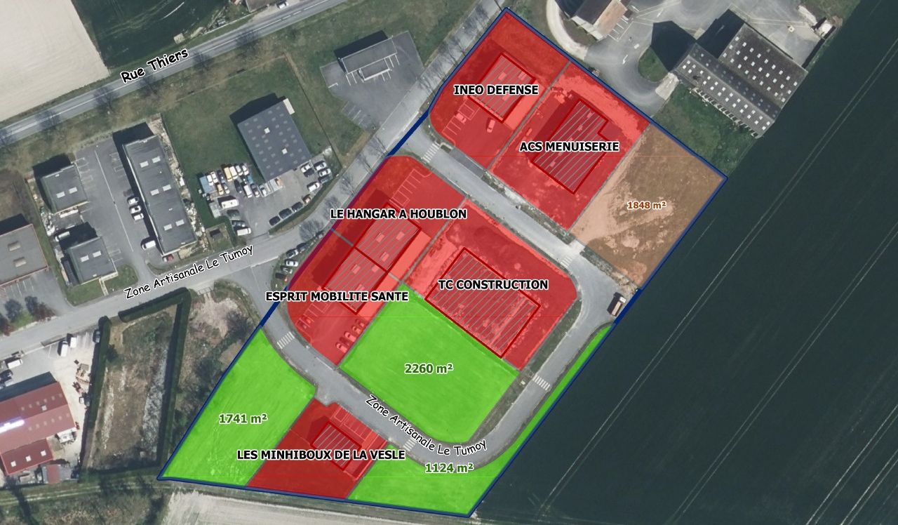 Vente terrain 2200 m² divisibles à partir de 1100 m²