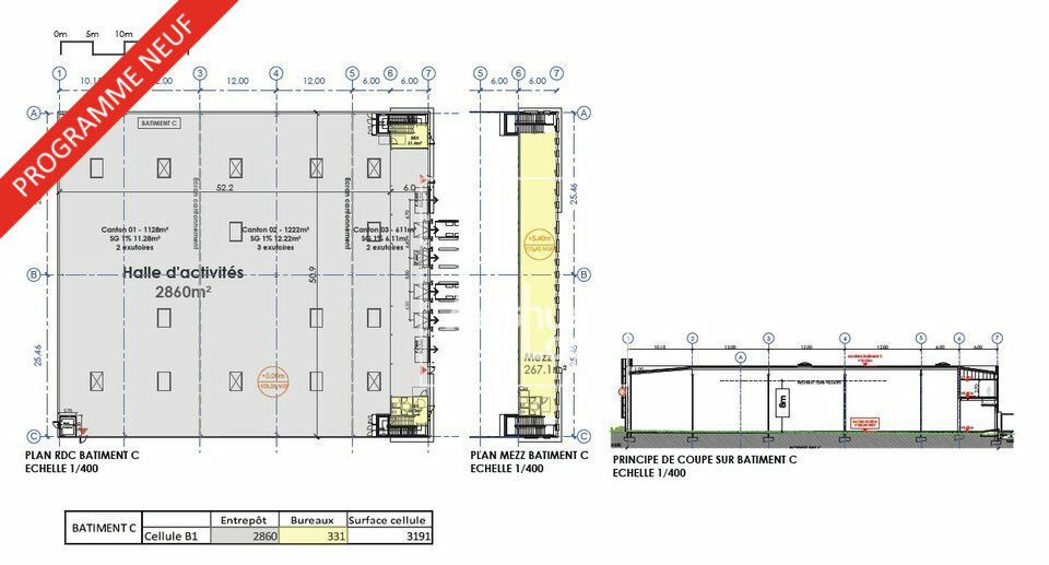 Grande cellule neuve à saisir 
