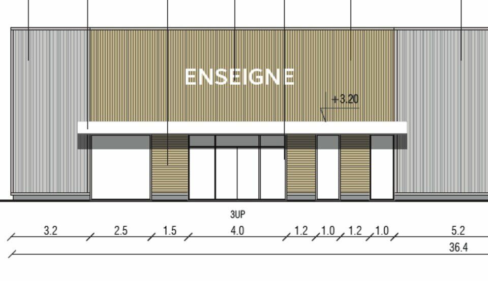 Location local commercial 316 m² non divisibles