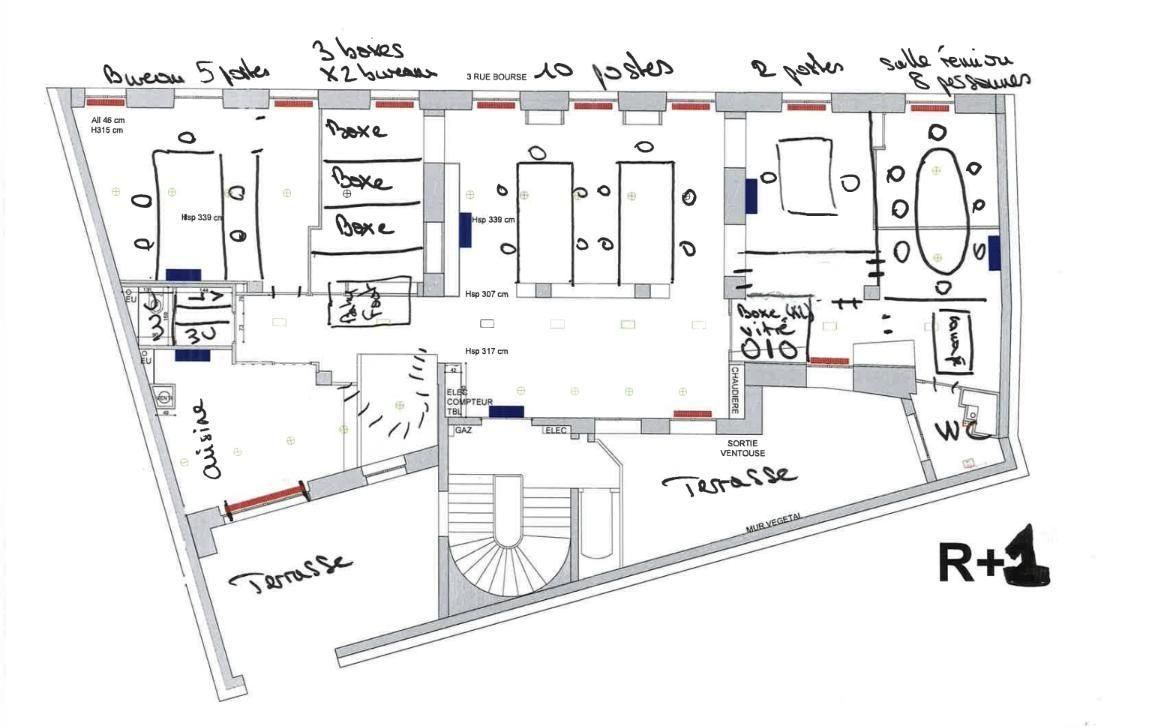 Location bureaux 350 m² divisibles à partir de 175 m²