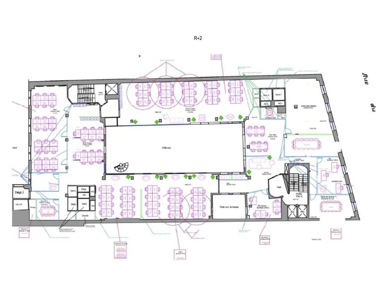 Location bureaux 858 m² non divisibles