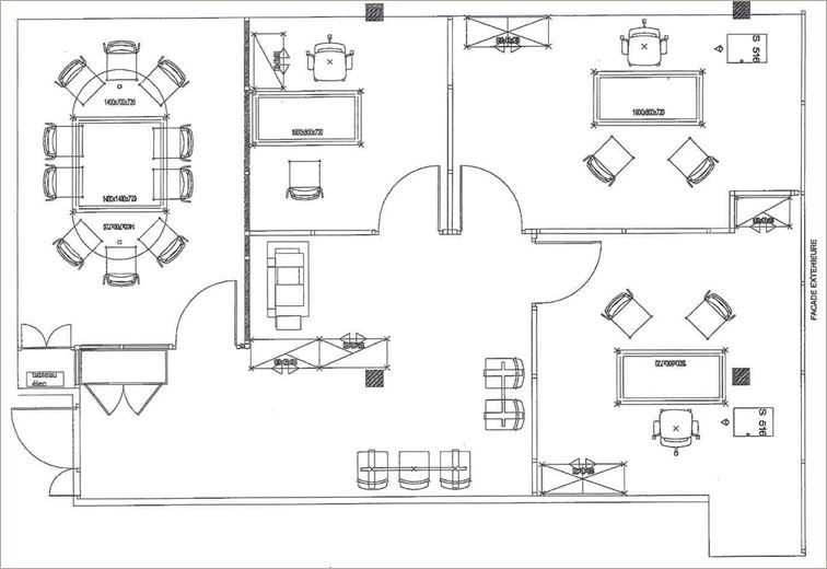 Location Bureaux récents 114 m² non divisibles