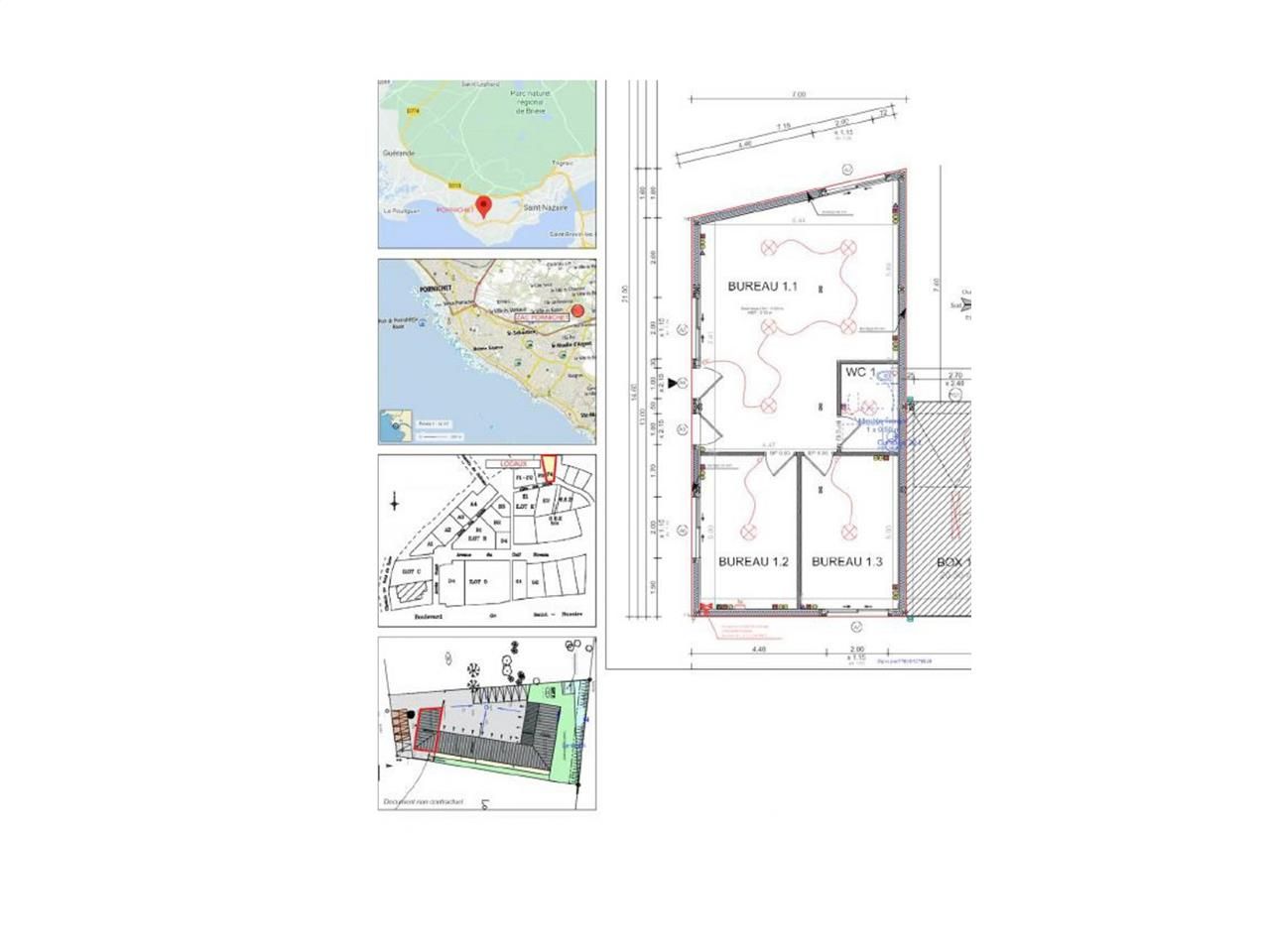 Location bureaux 85 m² à PORNICHET