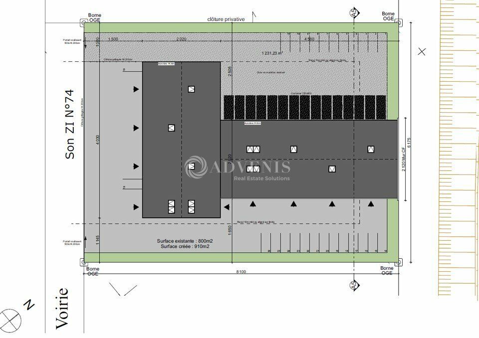 Cellules d'activités neuves d'environ 200 m² à 315 m², à louer au Nord de Tours