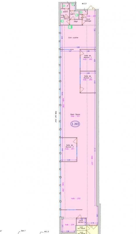 Location bureaux 273 m² non divisibles