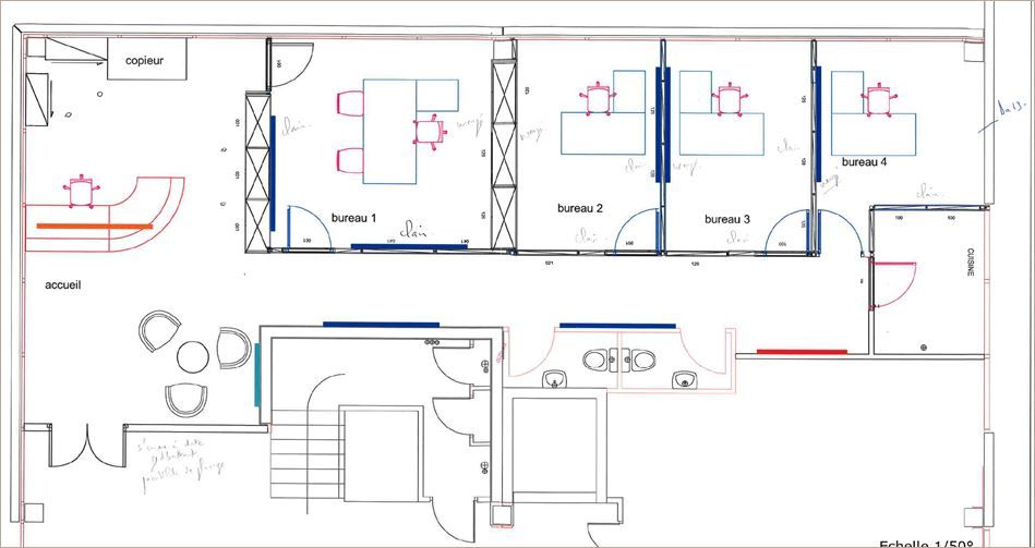 Location Bureaux neufs 110 m² non divisibles